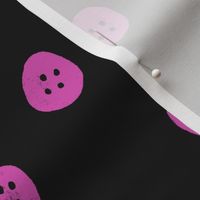 Pink Buttons | Funky Polka dots | Dark Background