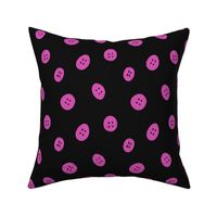 Pink Buttons | Funky Polka dots | Dark Background