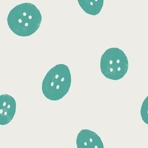 Teal Buttons | Funky Polka dots