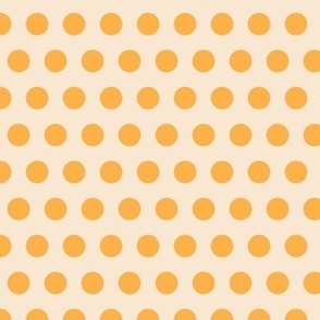 Classic polka dot in pastel yellow and sunset orange
