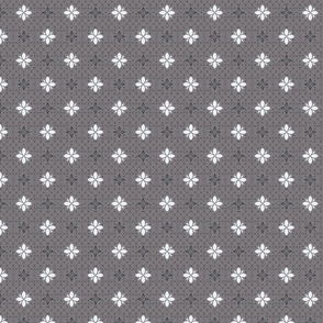 (S) morocco flower tiles in white and black on dark grey