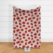 Red Tomatoes on Linen Pink