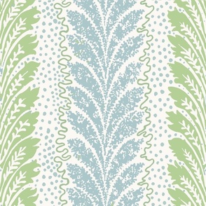 British Feather Reverse Green and Blue