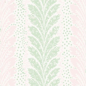 British Feather Reverse Pale Pink and Mint