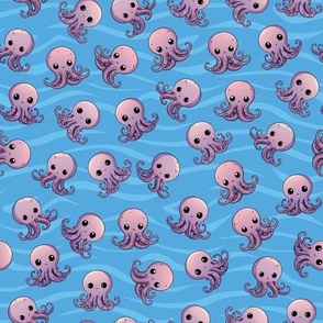 Kawaii Purple Octopus - M