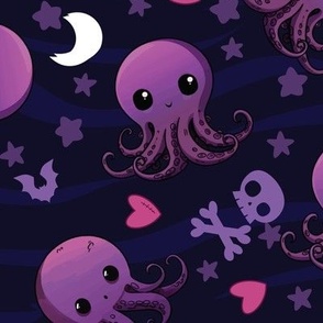 Kawaii Goth Octopus - XL