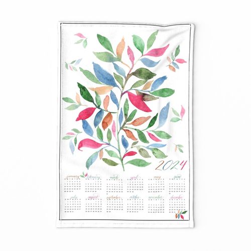 2024 Calendar Fabric Spoonflower