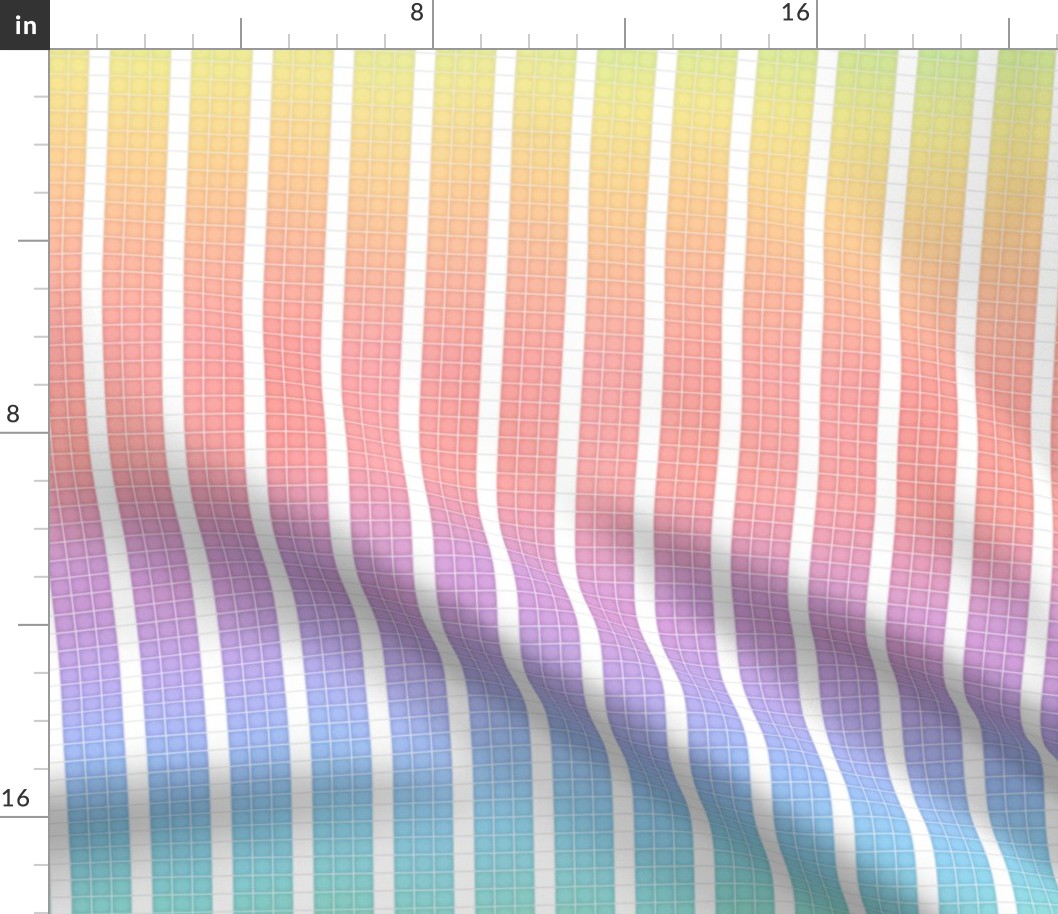 Rainbow Stripes Pixel Art - Medium Scale