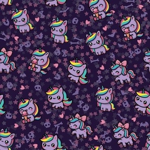 Pastel Goth Kawaii Unicorn - M