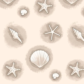  Neutral Sandy Seashells