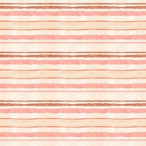 Lake Life Stripes- pink on tan 