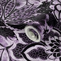 Purple Poison Moonlight Garden - Whimsigothic Wallpaper