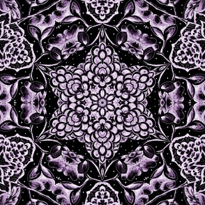 Purple Gothic Star Mandala - Whimsigothic Wallpaper 