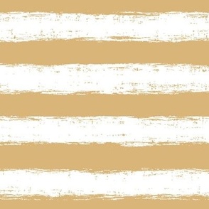 Horizontal White Distressed Stripes on Honey Gold