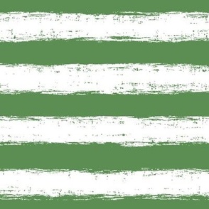 Horizontal White Distressed Stripes on Kelly Green