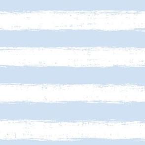 Horizontal White Distressed Stripes on Light Blue