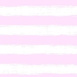 Horizontal White Distressed Stripes on Light Pink