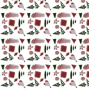 Geometric_Christmas_In_Red_And_Green_On_White_Background_