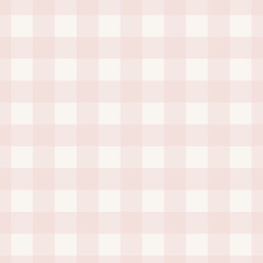 pale pink gingham - medium 2 inches