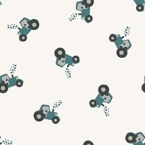 tractor love teal - small