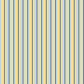 Night Garden Stripe Coordinate in Yellow Blue Navy