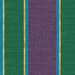 Elegant Stripes (Medium) - Jewel-Tone Deep Greens, Midnight Blue and Gold "Foil"    (TBS180)