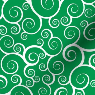 Fancy Swirls - Christmas Green