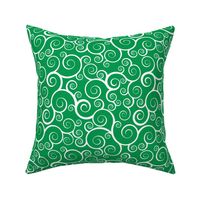 Fancy Swirls - Christmas Green