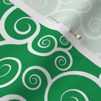 Fancy Swirls - Christmas Green