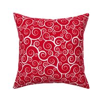 Fancy Swirls - Christmas Red