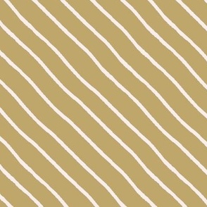 Diagonal Christmas stripe. Candy cane. Pink on golden. Medium
