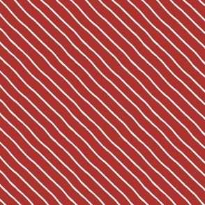 Diagonal Christmas stripe. Candy cane. Pink and red. Small