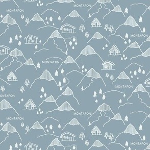 Snow mountain landscapes in blue - Montafon edition 9"