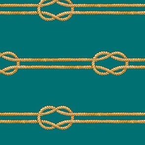 Knots and Ropes on Dark Green (Horizontal)