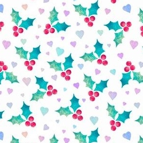Sparkly Holly and Hearts