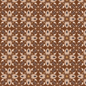 (M) flower tiles in Greek style brown tones