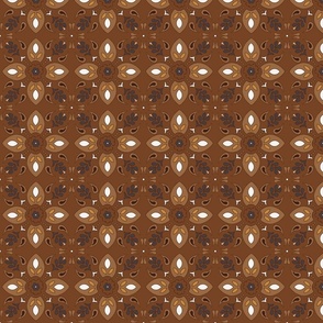 (M) flower tiles Greek style brown earth tones