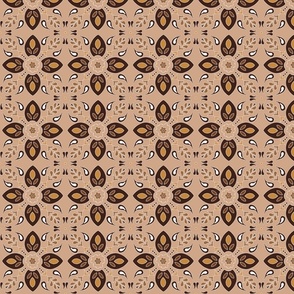 (M) flower tiles Greek style brown earth tones