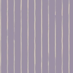 Textured Stripes, Cream on Lilac