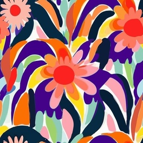 Bold floral meadow joy