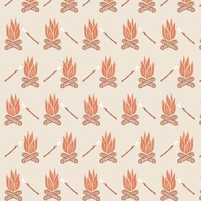 Camp fire_camp life_kids_Small_Ivory dusty orange multi 