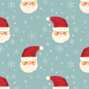 Santa Snow Cute Santa Claus Pattern 12x12