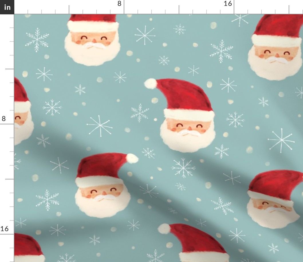 Santa Snow Cute Santa Claus Pattern 12x12
