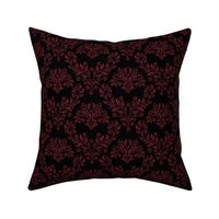 Belladonna Damask, Blood Red on Black, medium