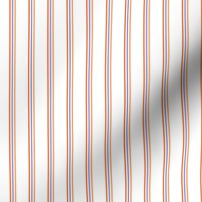 Fall vertical stripes - Halloween striped minimalist vintage plaid design orange lilac tangerine on white 