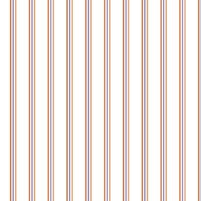 Fall vertical stripes - Halloween striped minimalist vintage plaid design orange lilac tangerine on white 
