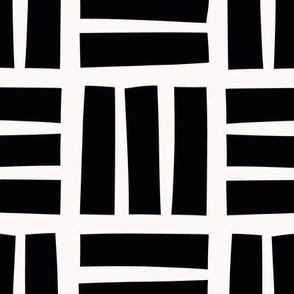 Blocks / large scale / black and white simple geometric graphical block design