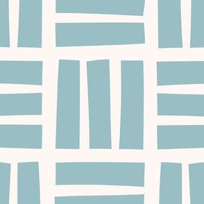 Blocks / large scale / turquoise beige simple geometric graphical block design