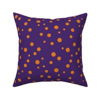 Orange Polka Dots on Purple