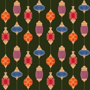 Moroccan Lamps - Olive Green
